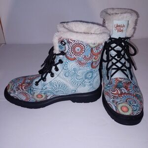 Yes We Vibe Unisex Boho Winter Faux Fur  Boots Sz US 6.5Men 8 Womens Retail $155